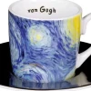 Ars mundi Keramik & Gläser<4 Espressotassen mit Künstlermotiven nach van Gogh