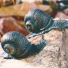 Ars mundi Alle Skulpturen|Garten<2 Schnecken-Skulpturen im Set aus Bronze