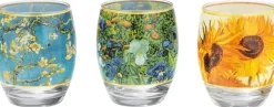 Ars mundi Keramik & Gläser<3 Teelichtgläser mit Künstlermotiven nach van Gogh