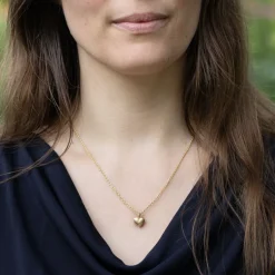 Anke Gralfs Goldschmiedeschmuck<Anhänger Herz, Silber vergoldet