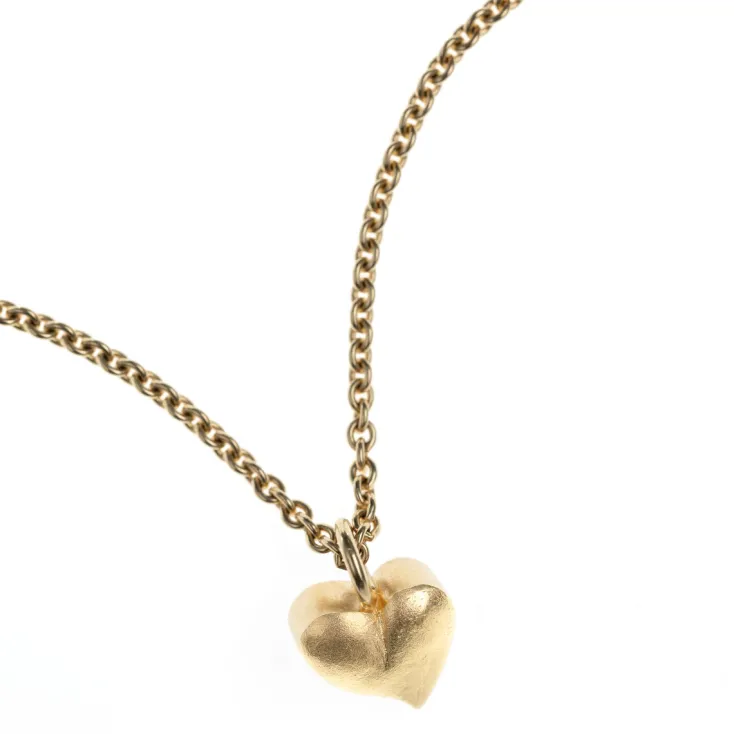 Anke Gralfs Goldschmiedeschmuck<Anhänger Herz, Silber vergoldet