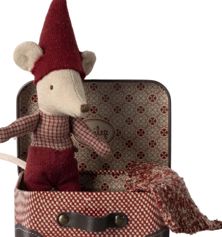 Kinder Maileg Nikolausgeschenke|Kuscheltiere & Puppen<Baby-Weihnachtsmaus im Koffer