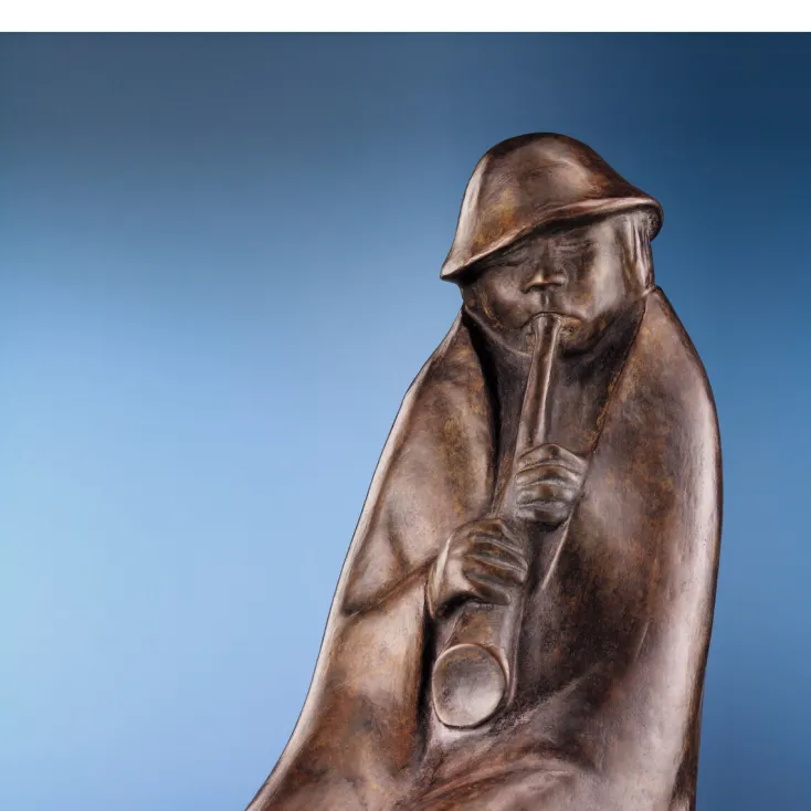 Ars mundi Alle Skulpturen|Bronze<Barlach, Ernst: Skulptur »Der Flötenbläser«, 1936