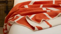 Tweedmill Decken & Kissen<Baumwolldecke »Twig«, Zimtrot