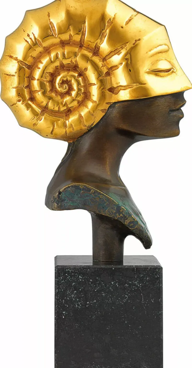 Ars mundi Alle Skulpturen|Bronze<Becker, Michael: Büste »Kopf der Ammonite«