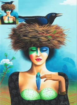 Ars mundi Alle Werke<Becker, Michael: »Im Schutz der blauen Feder«, 2020