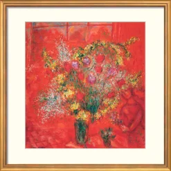 Ars mundi Alle Werke<Chagall, Marc: ​»Fleurs sur fond rouge«, 1970