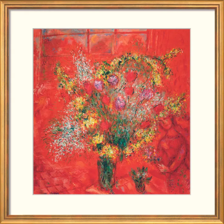 Ars mundi Alle Werke<Chagall, Marc: »Fleurs sur fond rouge«, 1970