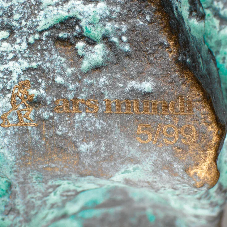 Ars mundi Alle Skulpturen|Bronze<Christoph Fischer: Skulptur »Der Gedanke« (2023), Version Bronze grün 