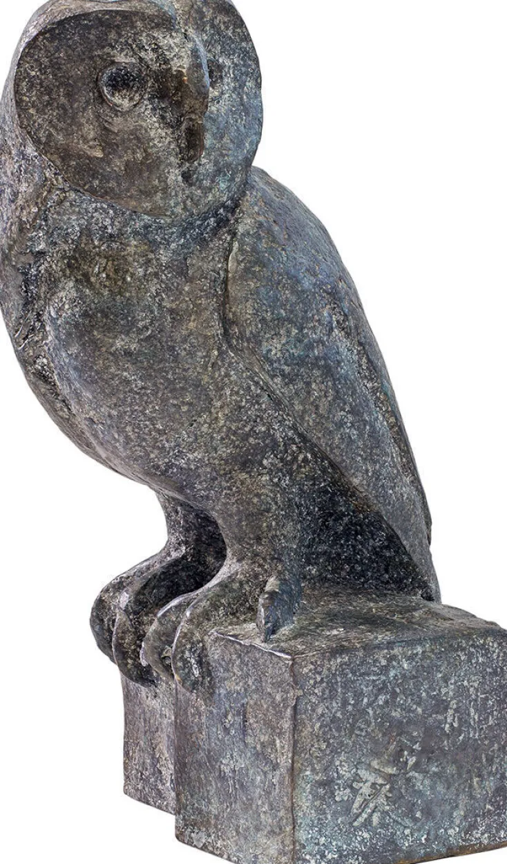 WELTKUNST Bronze<Christoph Fischer: »Schleiereule«, 2022 Bronze