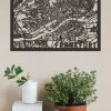 City Shapes Wandbilder & Wanddekoration<Citymap »Frankfurt« aus Holz