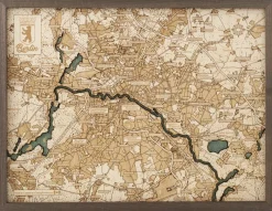 CUTTING BROTHERS Wandbilder & Wanddekoration<3-D Holzkarte »Berlin«