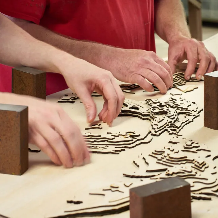 CUTTING BROTHERS Wandbilder & Wanddekoration<3-D Holzkarte »London«