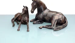 Ars mundi Alle Skulpturen|Bronze<Diekemper, Annette: 2 Skulpturen »Araber-Stute mit Fohlen« im Set