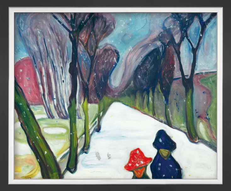 Ars mundi Alle Werke<Edvard Munch: Bild »Allee im Schneegestöber« (1906)