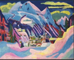 Ars mundi Alle Werke<Ernst Ludwig Kirchner: Bild ​»Davos im Winter«, 1923