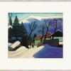 Ars mundi Alle Werke<Gabriele Münter: Bild »Drei Häuser im Schnee« (1933), gerahmt