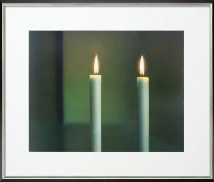 Ars mundi Alle Werke<Gerhard Richter: Bild »Zwei Kerzen« (1982), DIE ZEIT Exklusiv Rahmung