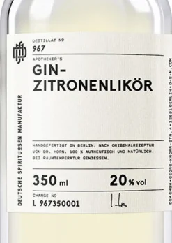 Deutsche Spirituosen Manufaktur Gin & Vodka|Likör & Rum<Gin-Zitronenlikör »967«