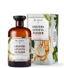 Dr. Jaglas Korn, Brand, Geist<»Golfers Ginseng-Elixier« (Kräuterbitter)