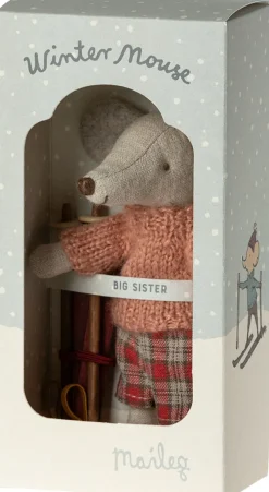 Kinder Maileg Weihnachtsgeschenke|Kuscheltiere & Puppen<Große Schwester Wintermaus mit Ski