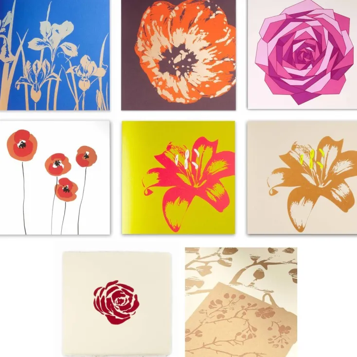 Bethge Concept Papier & Karten<Grußkarten-Set »Blumige Grüße«, 8-teilig