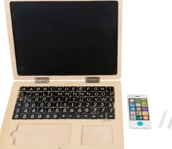 Kinder Small Foot Holzspielzeug<Holz Laptop mit Magnettafel
