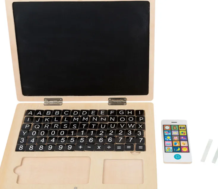 Kinder Small Foot Holzspielzeug<Holz Laptop mit Magnettafel