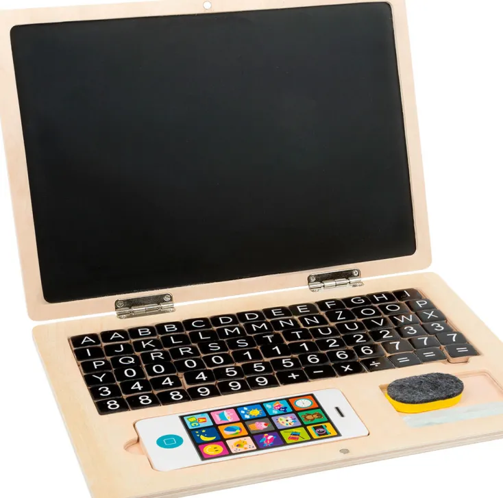 Kinder Small Foot Holzspielzeug<Holz Laptop mit Magnettafel