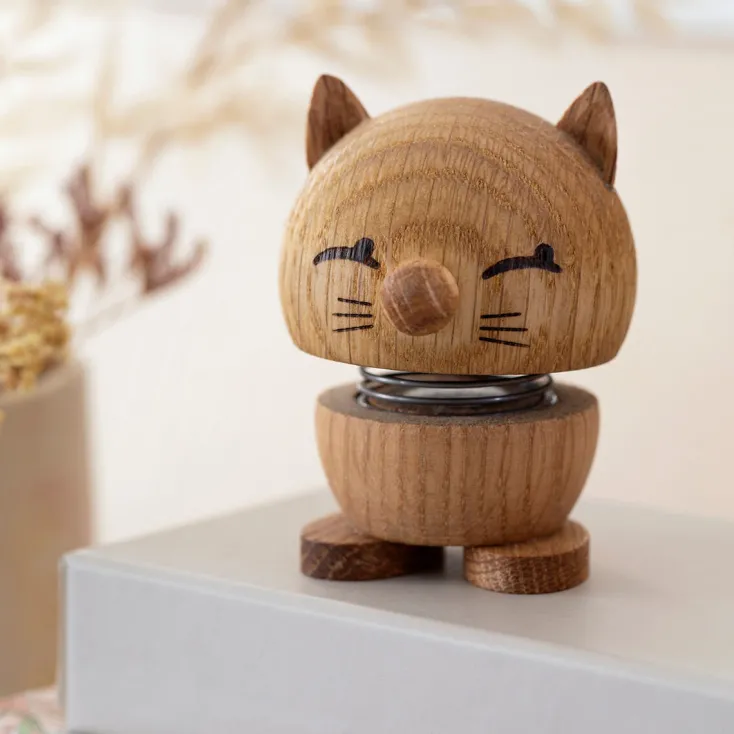 Hoptimist Skulpturen & Dekoration|Dekoration & Vasen<»Cat« Eiche