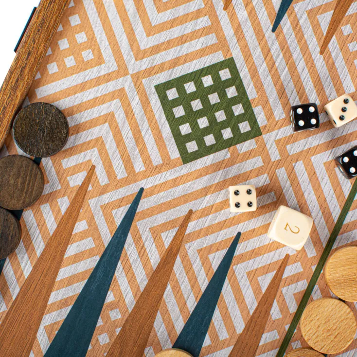 Kinder MANOPOULOS Spiele Für Erwachsene|Spiele Für Kinder<4-in-1 Retro Kombi-Spiel-Set aus Walnuss-Holz