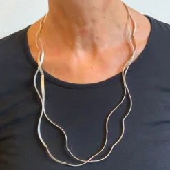 Franziska Rappold Goldschmiedeschmuck<Kette »Bogen« in Silber