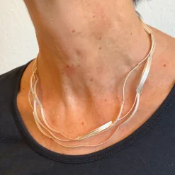 Franziska Rappold Goldschmiedeschmuck<Kette »Bogen« in Silber