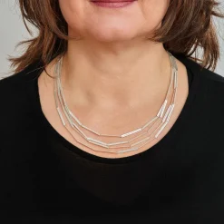 Franziska Rappold Goldschmiedeschmuck<Kette »Streifen«, Silber