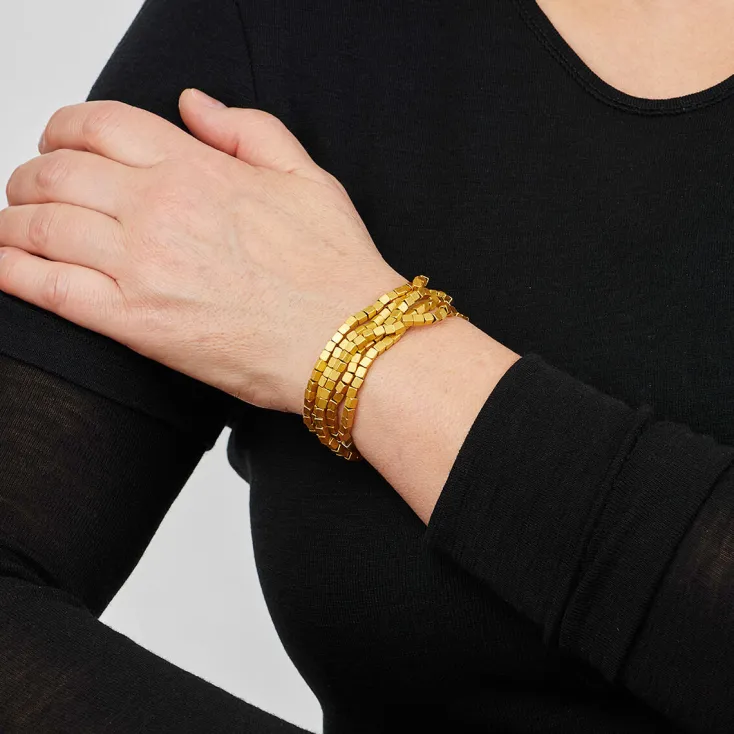 Franziska Rappold Goldschmiedeschmuck<Kette »Würfel«, goldplattiert