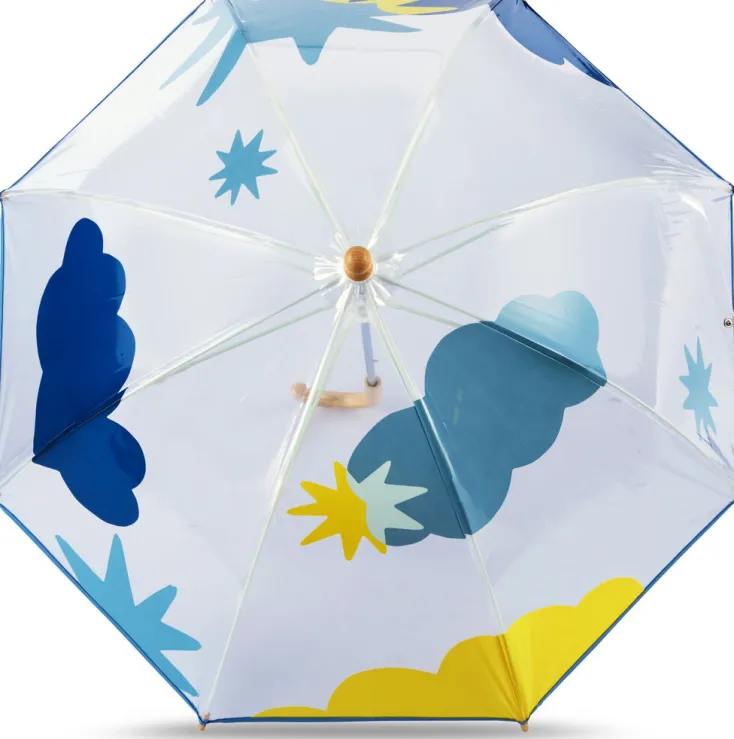 ANATOLE Regenschirme<Kinder Regenschirm »Svalbard«, Blau Gelbe Wolke