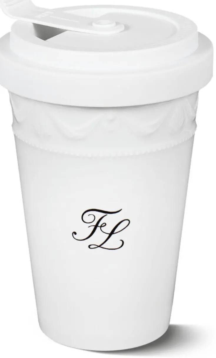 KPM Berlin Geschirr & Gläser<»Kurland KPM to go«, weiß mit Namenszug