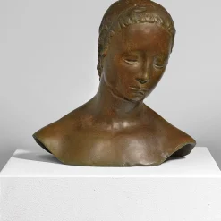 Ars mundi Alle Skulpturen|Bronze<Lehmbruck, Wilhelm: Büste »Gesenkter Frauenkopf«, 1910