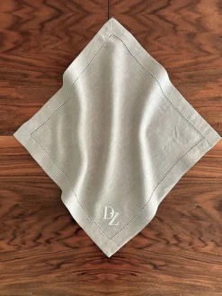 Leinenweberei Vieböck Servietten & Tischdecken<Leinen-Serviette »Monogramm«, Natur
