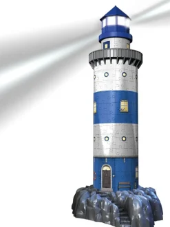 Kinder ZEIT Buchhandlung Puzzle Für Kinder|Puzzle Für Erwachsene<Leuchtturm bei Nacht. 3D-Puzzle 216 Teile