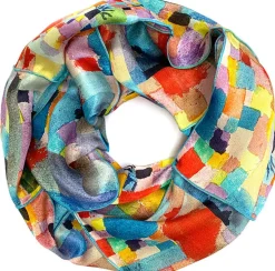 Ulrike Isensee DS Künstlertücher<Loopschal nach Paul Klees »Südliche Gärten«