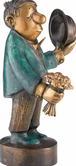 Ars mundi Alle Skulpturen|Bronze<Loriot: Skulptur »Der Blumenkavalier«