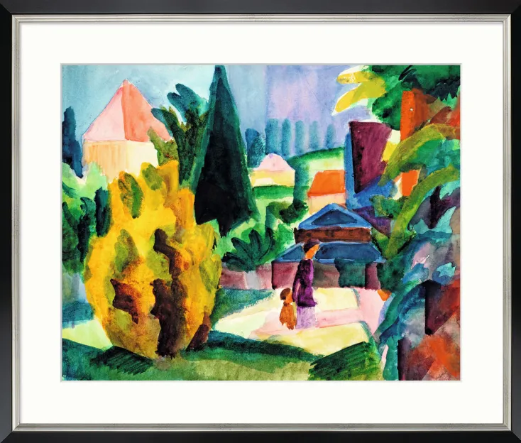 Ars mundi Alle Werke<Macke, August: »Im Schlossgarten v. Oberhofen« 1914