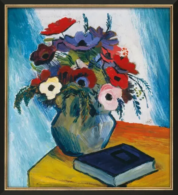 Ars mundi Alle Werke<Macke, August: »Stillleben mit Anemonen und blauem Buch«, 1911