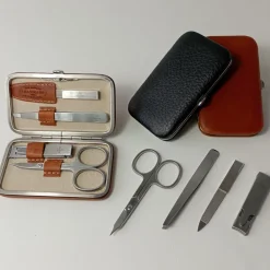 F. Hammann Etuis<Maniküre-Set im Lederetui