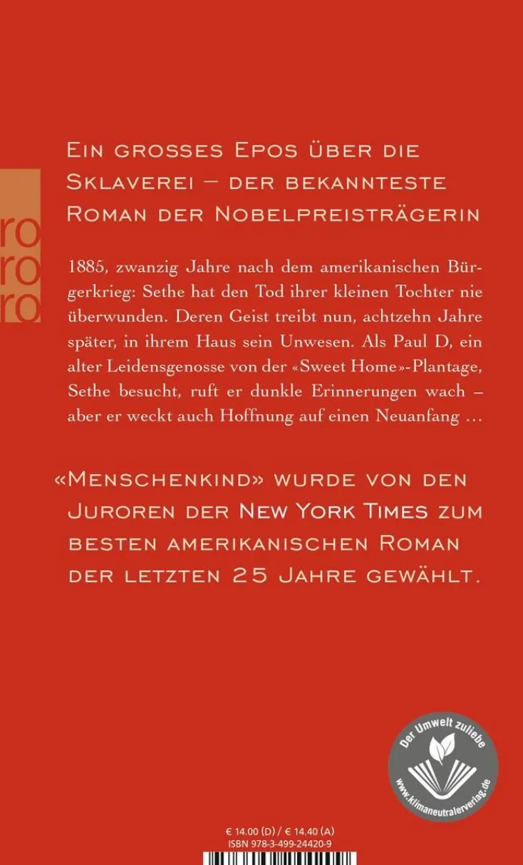 ZEIT Buchhandlung Romane<Morrison, T: Menschenkind