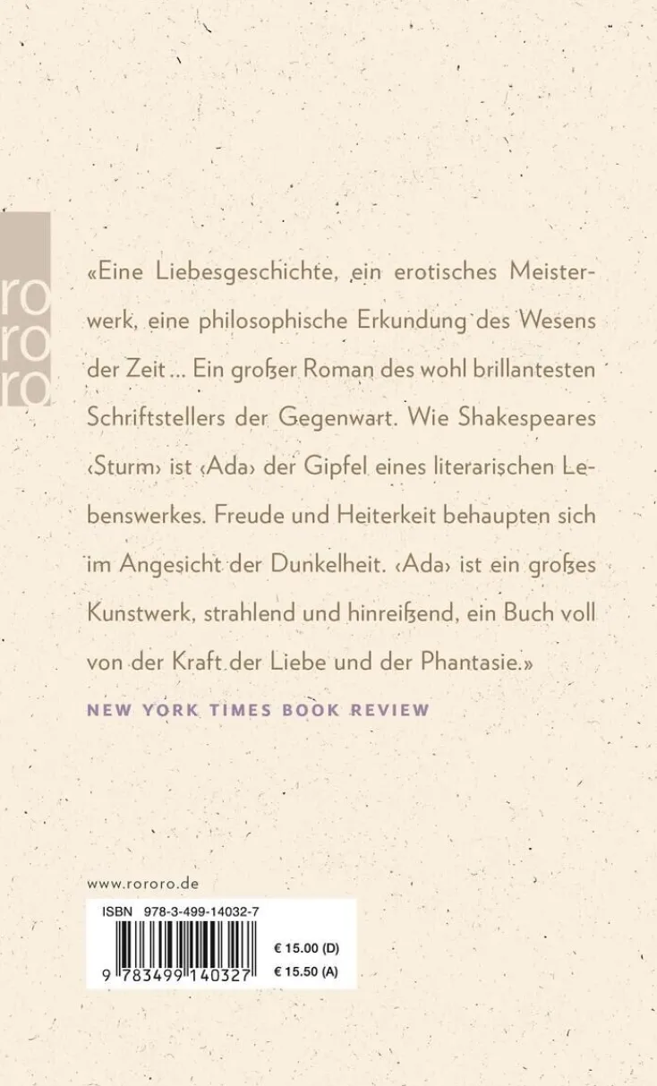 ZEIT Buchhandlung Romane<Nabokov, V: Ada