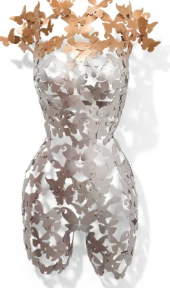 Ars mundi Alle Skulpturen|Kunstbronze & Stahl<Oliver Franneck: 3D-Wandskulptur »Miss Papillon« (2023)