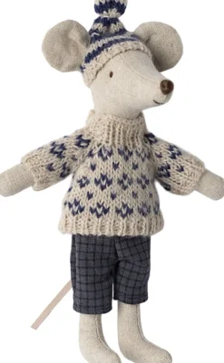 Kinder Maileg Nikolausgeschenke|Kuscheltiere & Puppen<Papa Wintermaus mit Skiset