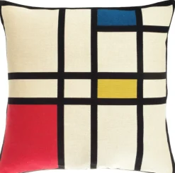 Ars mundi Decken & Kissen<Piet Mondrian: Kissenhülle »Komposition II in Rot, Blau und Gelb«